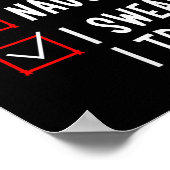 Poster Nice Naughty I Swear I Tried Funny Christmas List (Coin)