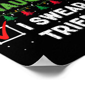 Poster Nice Naughty I Swear I Tried Funny Christmas List (Coin)