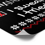 Poster Nice Naughty I Swear I Tried Santa List Ugly Chris (Coin)