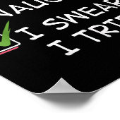 Poster Nice Naughty I Swear I Tried Tee Christmas List Xm (Coin)