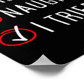 Poster Nice Naughty I Tried Christmas List Funny Xmas San (Coin)