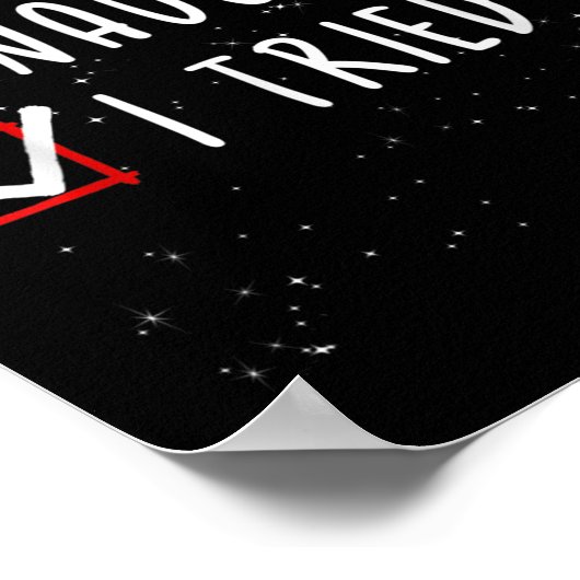 Poster Nice Naughty I Tried Christmas List Santa Claus (Coin)