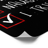 Poster Nice Naughty I Tried Christmas List Santa Claus (Coin)