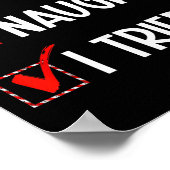 Poster Nice Naughty I Tried Christmas List Xmas Santa Cla (Coin)