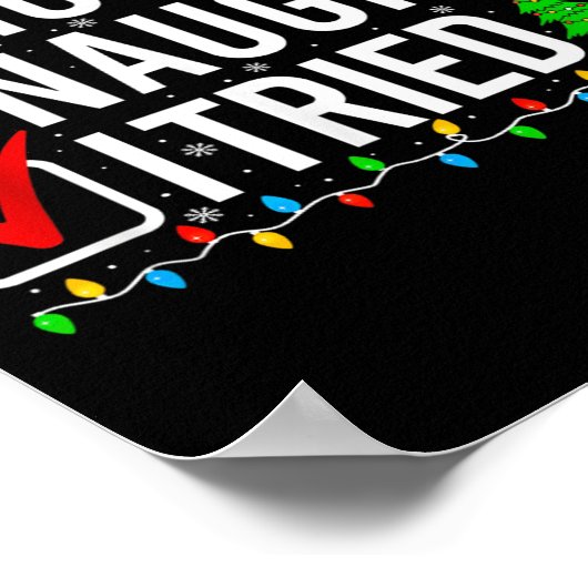 Poster Nice Naughty I Tried Family Xmas Pajama Funny Chri (Coin)