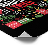 Poster Nice Naughty I Tried Funny Christmas Santa Claus T (Coin)