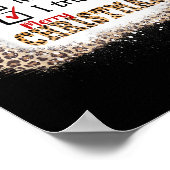 Poster Nice Naughty I Tried Leopard Funny Christmas List (Coin)