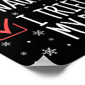 Poster Nice Naughty I Tried My Christmas List Funny Santa (Coin)