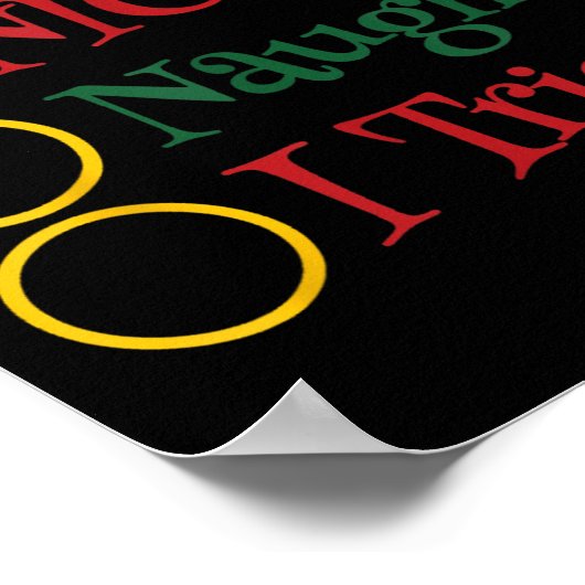 Poster Nice Naughty I Tried Retro Christmas List Men Wome (Coin)