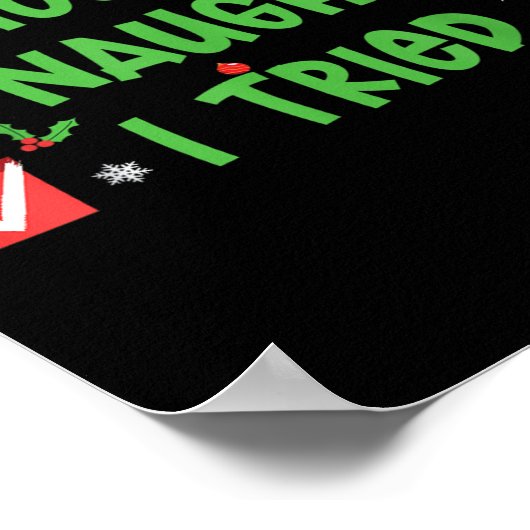 Poster Nice Naughty I Tried Santa's Naughty List Funny Ch (Coin)
