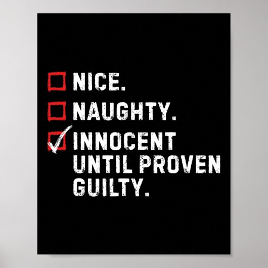 Poster Nice Naughty Innocent Jusqu'À Prouvé Coupable Drôl (Devant)