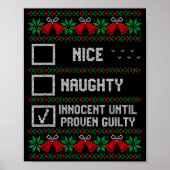 Poster Nice Naughty Innocent Until Proven Guilty Christma (Devant)