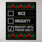Poster Nice Naughty Innocent Until Proven Guilty Christma (Devant)