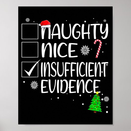 Poster Nice Naughty Insufficient Evidence Christmas Famil (Devant)