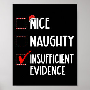 Poster Nice Naughty Insufficient Evidence Christmas Santa