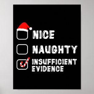 Poster Nice Naughty Insufficient Evidence Christmas Santa