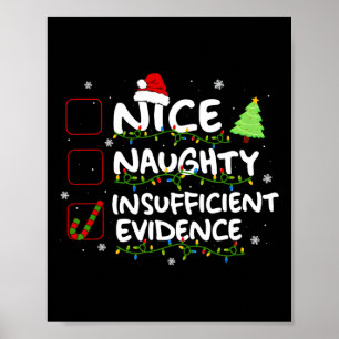 Poster Nice Naughty Insufficient Evidence Christmas Santa