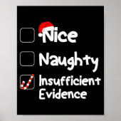 Poster Nice Naughty Insufficient Evidence Christmas Santa (Devant)