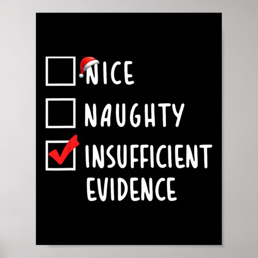 Poster Nice Naughty Insuffisance Preuve Noël Vacances (Devant)