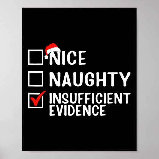 Poster Nice Naughty Insuffisant Preuve Avocat Christma (Devant)