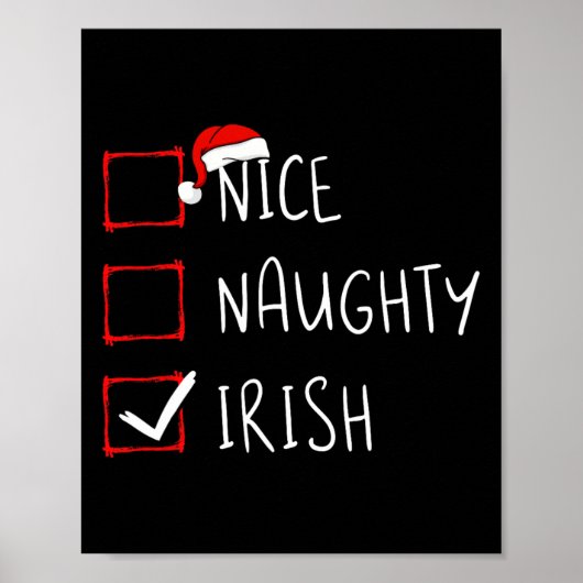 Poster Nice Naughty Irish Christmas Heritage Root (Devant)