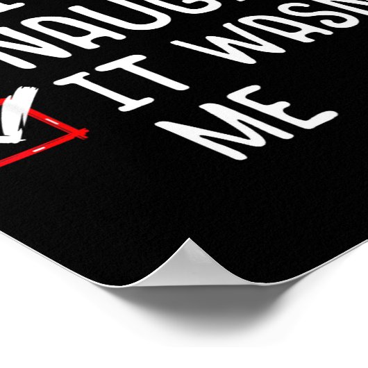 Poster Nice Naughty It Wasn't Me Christmas List (Coin)