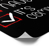 Poster Nice Naughty It's Complicated Christmas List Santa (Coin)