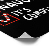Poster Nice Naughty It's Complicated Christmas List Santa (Coin)