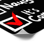 Poster Nice Naughty It's Complicated Funny Christmas List (Coin)