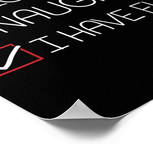 Poster Nice Naughty J'Ai Amusant Pajama de Noël Funny X-m (Coin)