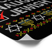 Poster Nice Naughty Juif Laide Hanoukka Sweater Funny Ch (Coin)