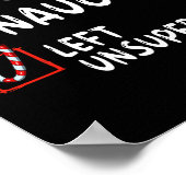 Poster Nice Naughty Laissé Sans Surveillance Noël Père No (Coin)