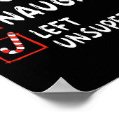 Poster Nice Naughty Left Unsupervised Christmas List Fami (Coin)