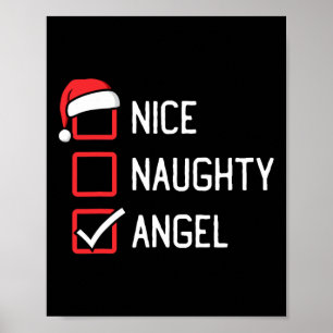 Poster Nice Naughty List Angel Noël 1