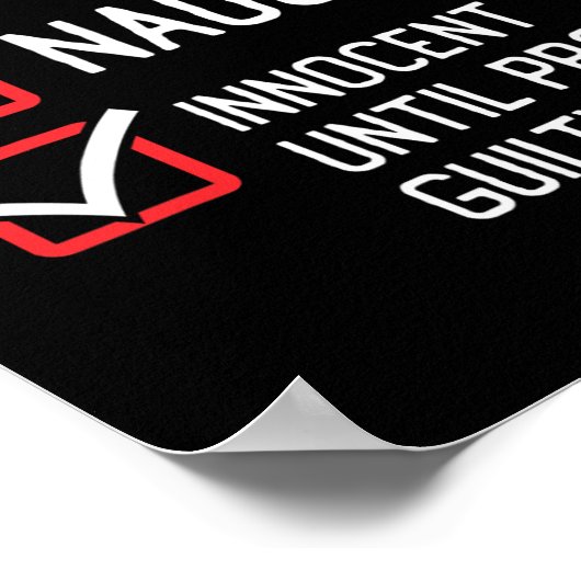 Poster Nice Naughty List Innocent Jusqu'À Pr Proven Culpa (Coin)