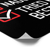 Poster Nice Naughty List J'Ai Essayé Mon Meilleur Noël (Coin)