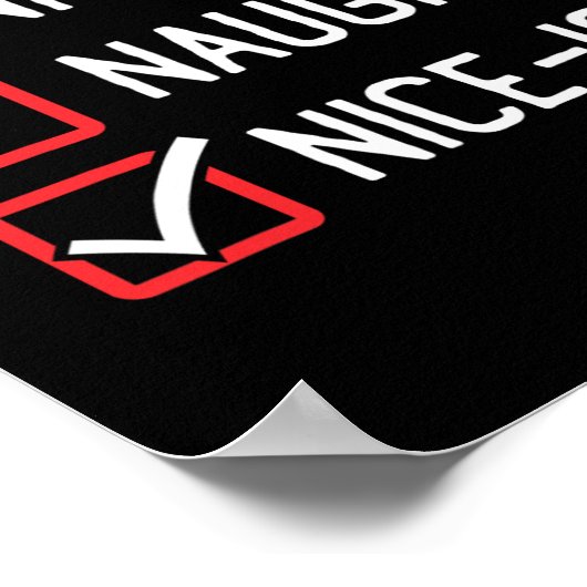 Poster Nice Naughty List Nice-ish Noël (Coin)