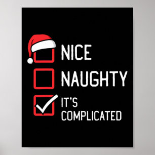 Poster Nice Naughty Liste Son Noël Compliqué 2