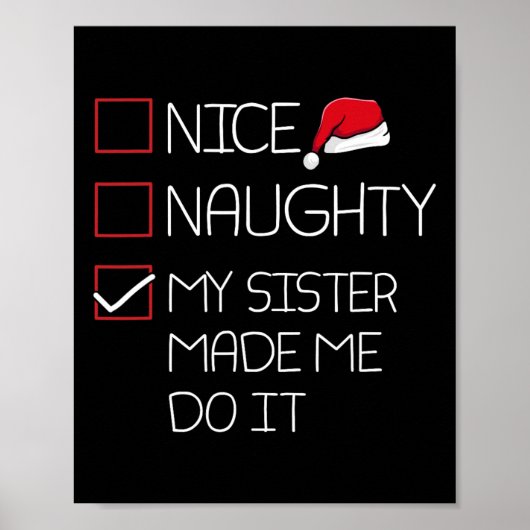 Poster Nice Naughty Ma Soeur M'A Fait Le Faire Noël Paj (Devant)