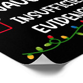 Poster Nice Naughty Manque de preuves Père Noël Noël (Coin)