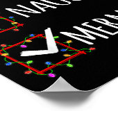 Poster Nice Naughty Mermaid Christmas List Santa Claus Fu (Coin)