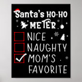 Poster Nice Naughty Mom's Favorite Christmas List Santa C (Devant)