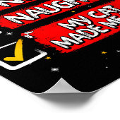 Poster Nice Naughty My Cat Made Me Do It Christmas List S (Coin)