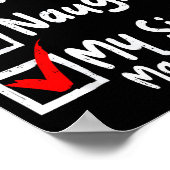 Poster Nice Naughty My Sister Made Me Do It Funny Christm (Coin)