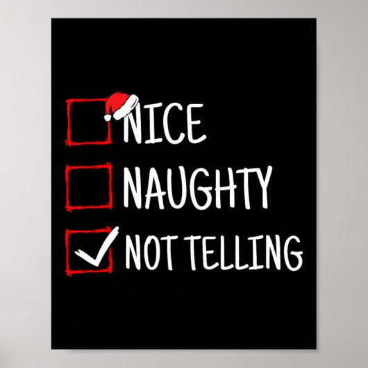 Poster Nice Naughty Ne Pas Dire Drôle Noël (Devant)