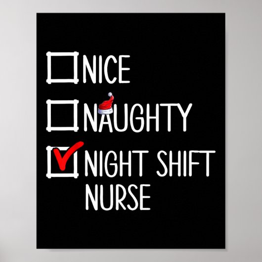 Poster Nice Naughty Night Shift Nurse Shirt (Devant)