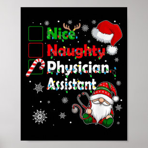 Poster Nice Naughty Physician Istant Christmas Gnome Pa G