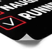 Poster Nice Naughty Runner Running Womens Mens Funny Chri (Coin)