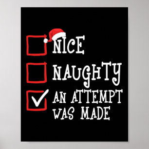 Poster Nice Naughty Une Tentative A Été Faite Amusante Fa