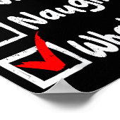 Poster Nice Naughty Whatever Funny Christmas List Family  (Coin)